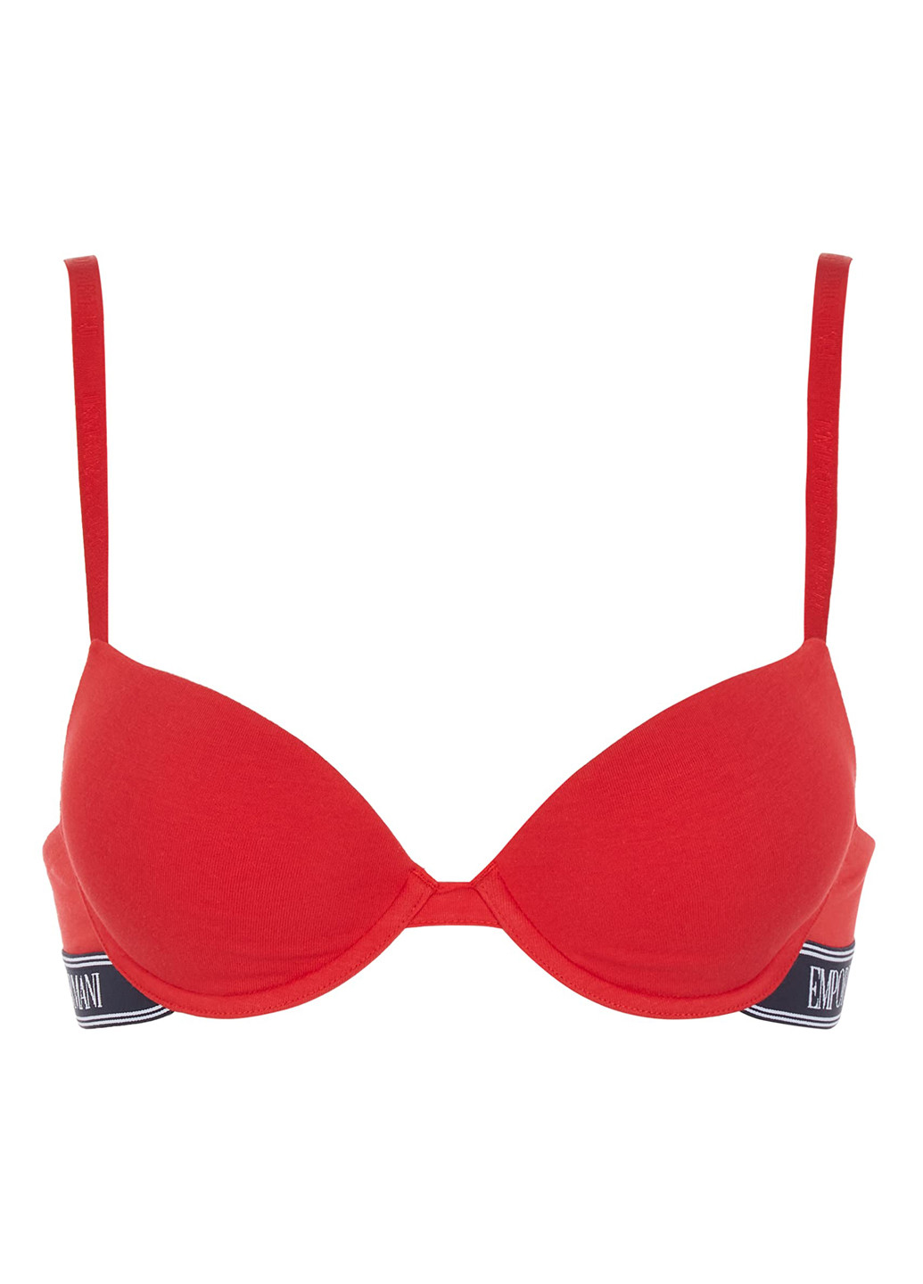 Красный балконет бюстгальтер Emporio Armani с косточками хлопок
