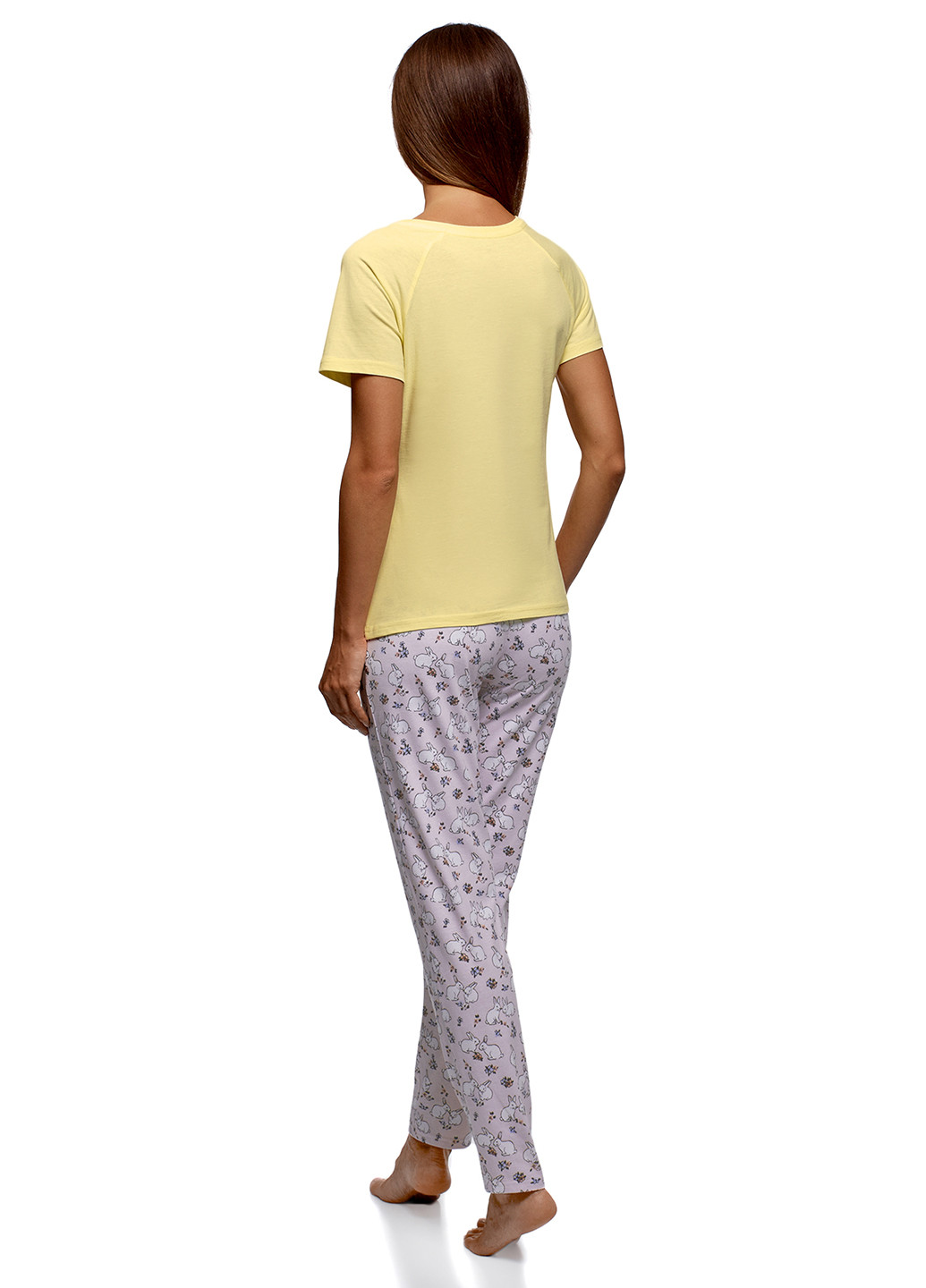 Жовта всесезон піжама (футболка, штани) Oodji