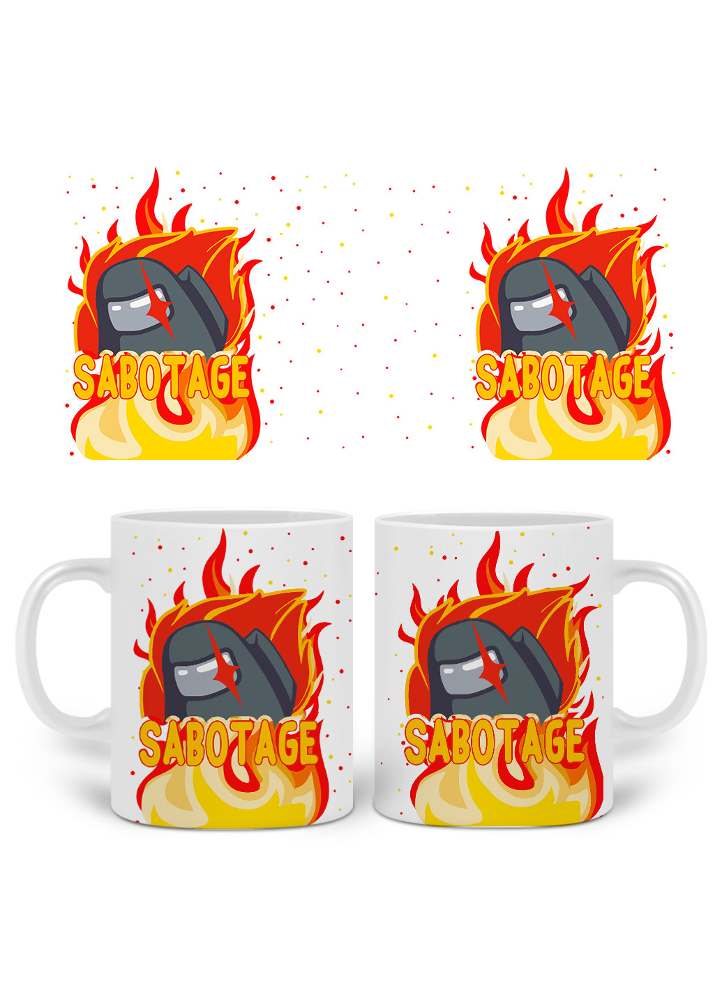 Кружка Амонг Ас (Sabotage Among Us) 330 мл Чашка Керамическая (20259-2426) MobiPrint (219778357)