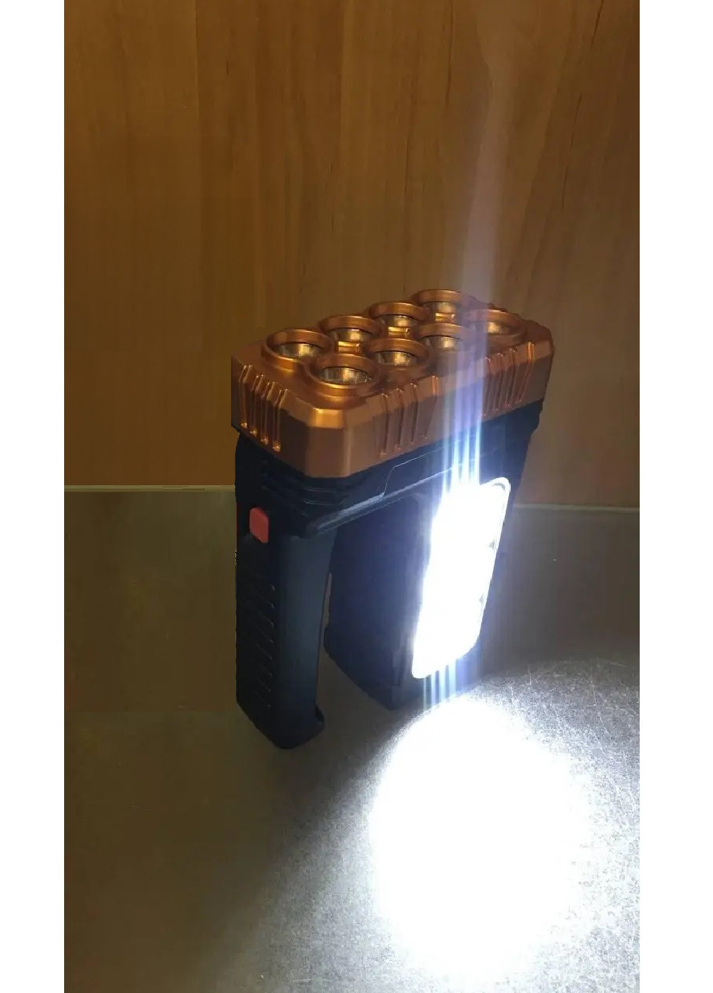Фонарь лампа с функцией Power Bank подсветка LED с солнечной батареей для кемпинга (473736-Prob) Черный с бронзовым Unbranded (256301664)