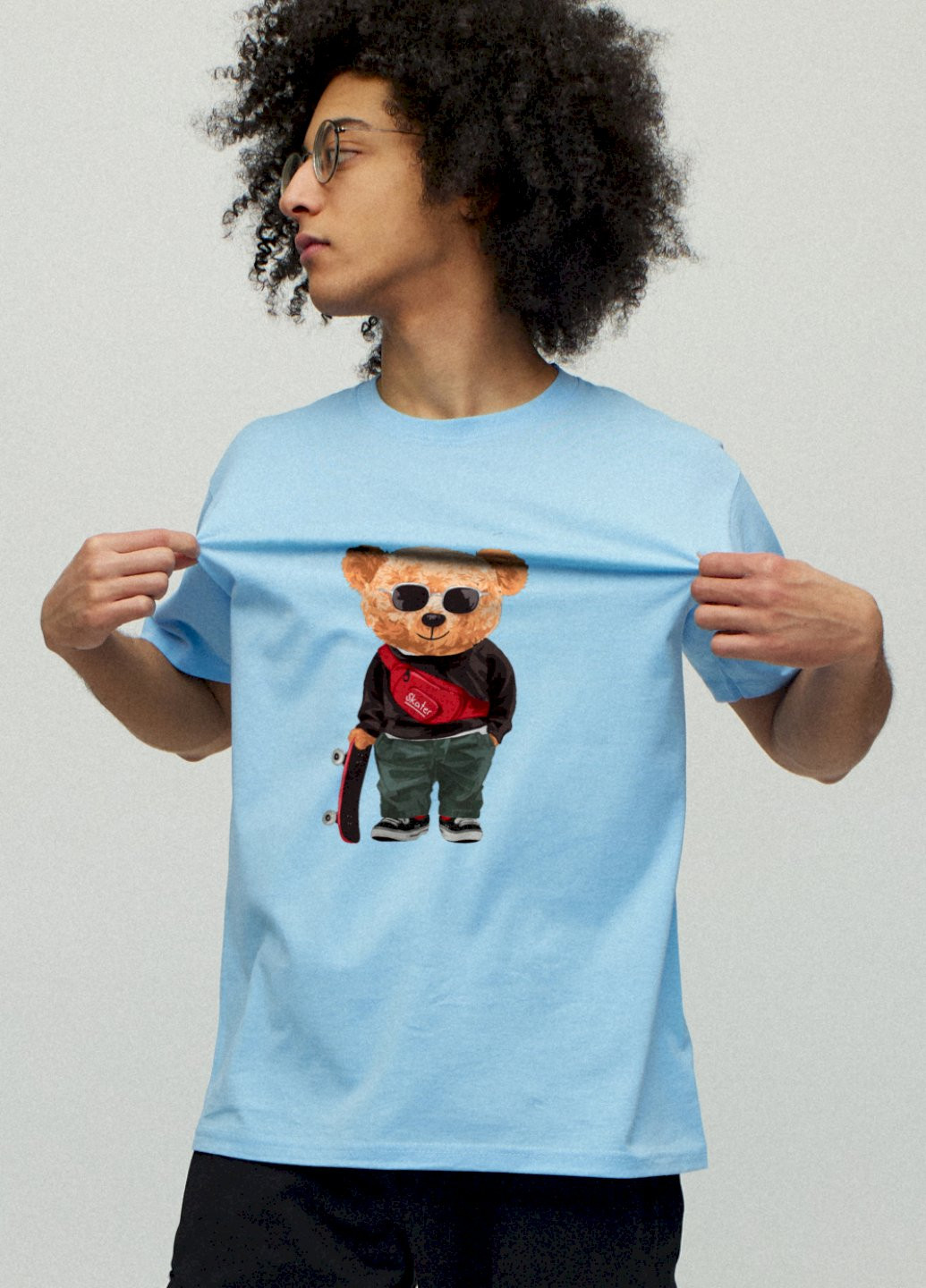 Голубая футболка мужская YAPPI