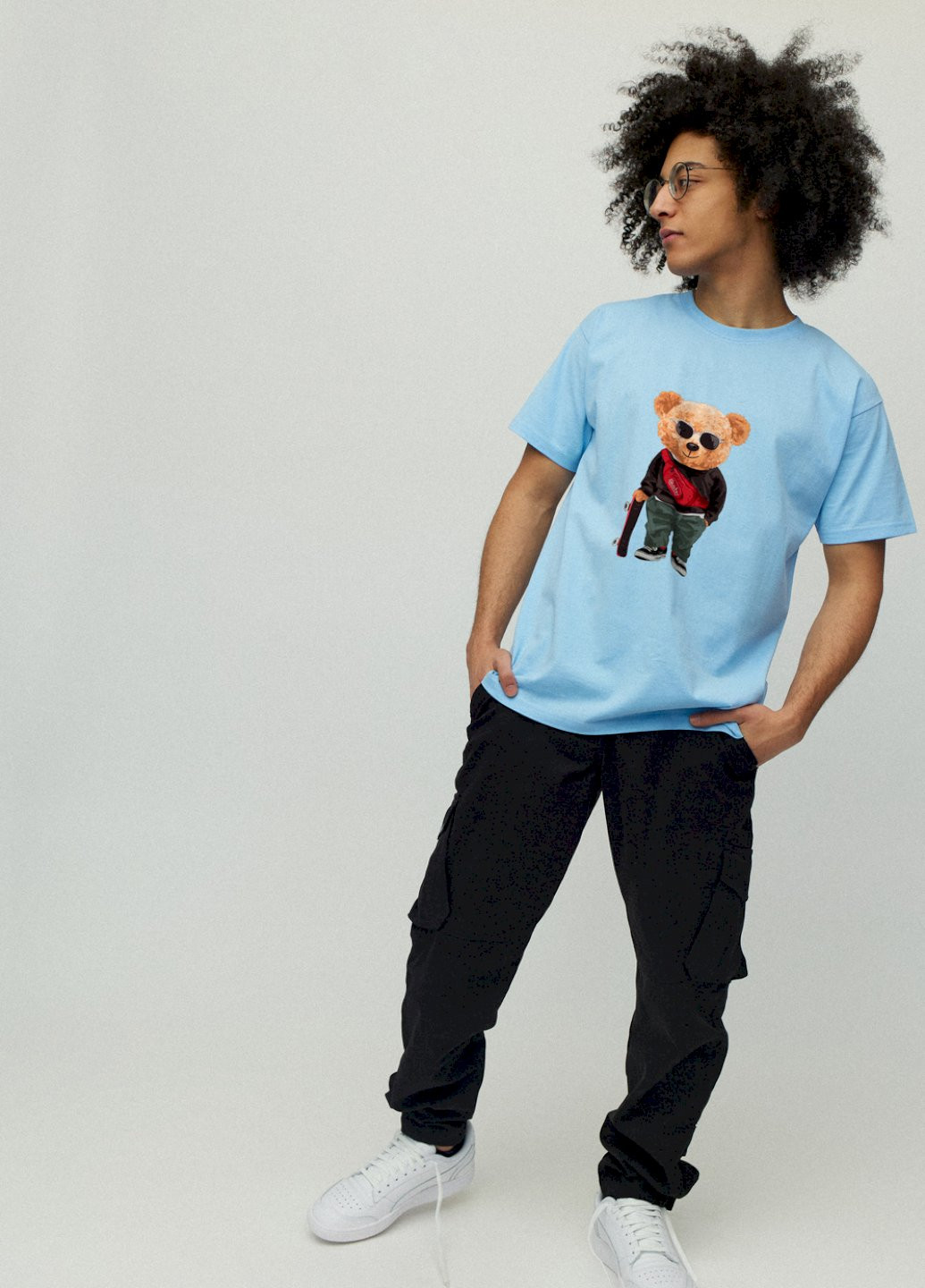 Голубая футболка мужская YAPPI