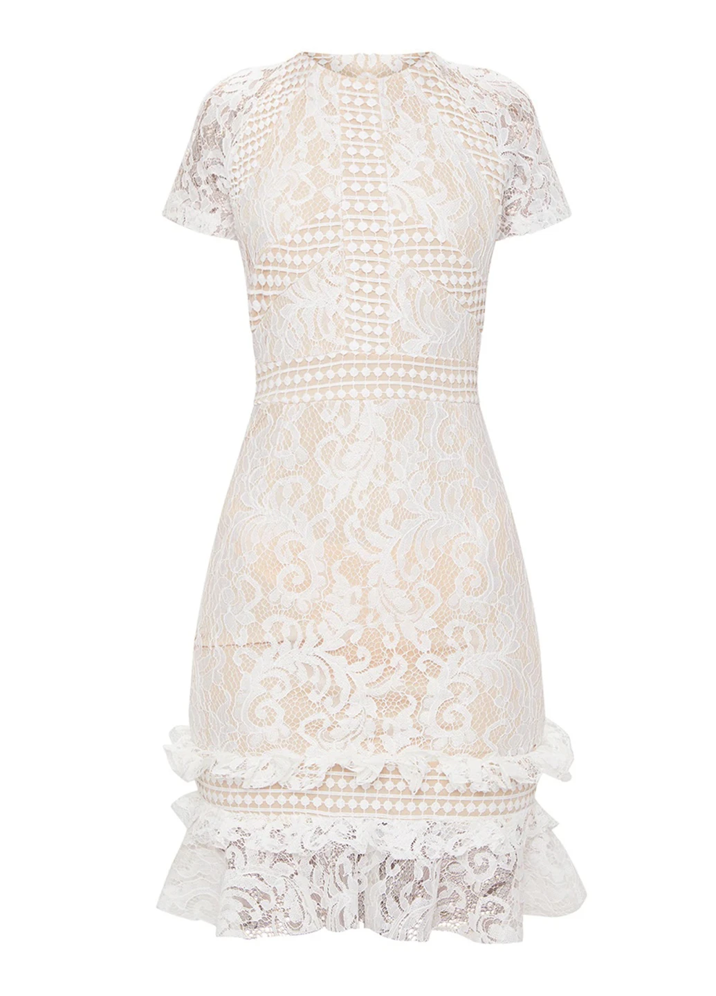 Белое коктейльное платье футляр PrettyLittleThing однотонное