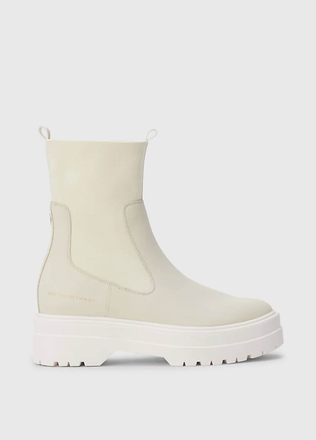 Осенние ботинки челси Tommy Hilfiger с белой подошвой из полиуретана, из искусственной кожи