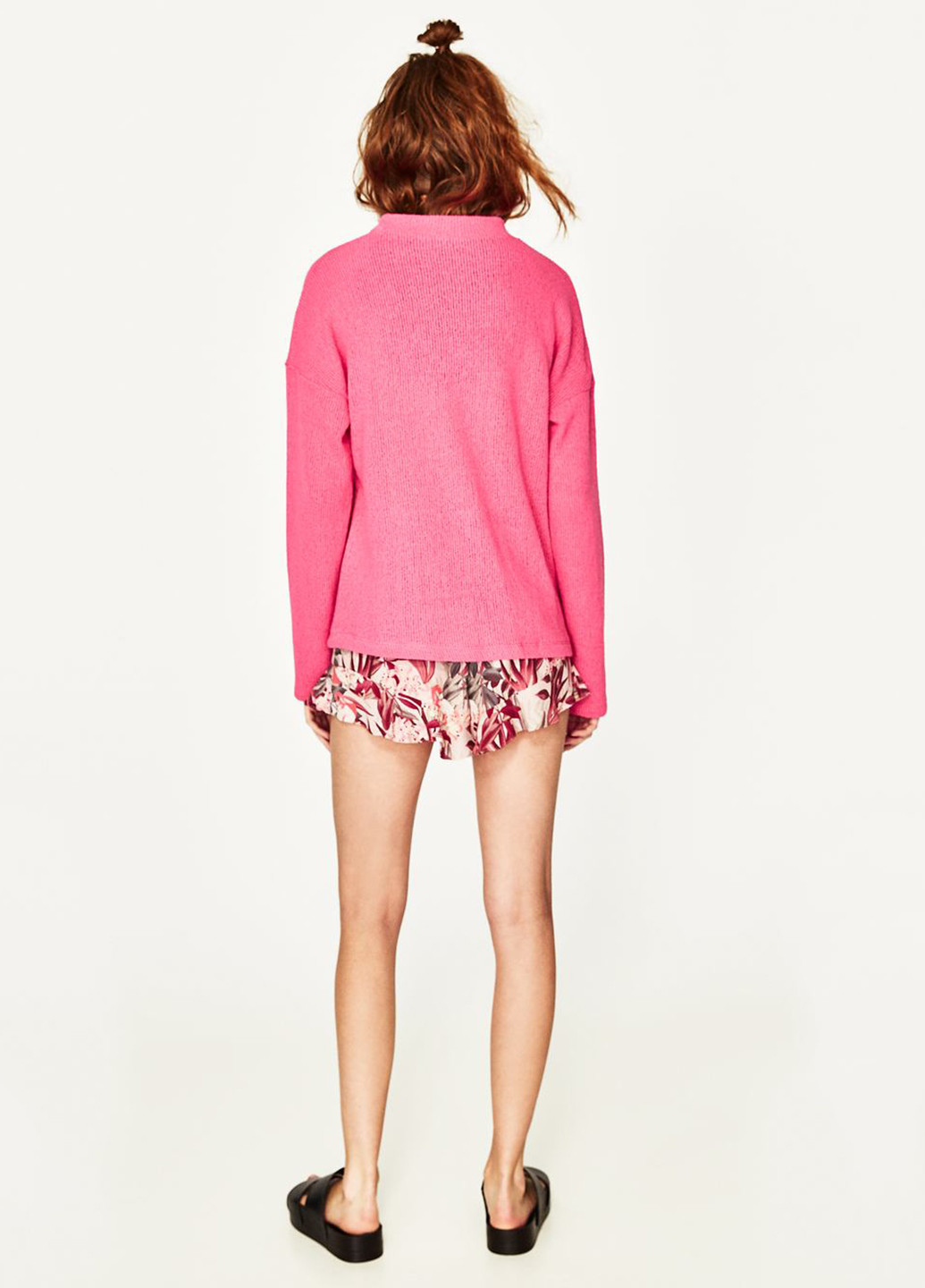 Рожевий демісезонний пуловер пуловер Zara