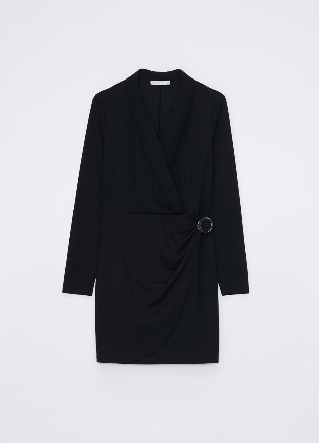 Чорна кежуал сукня на запах Mohito однотонна