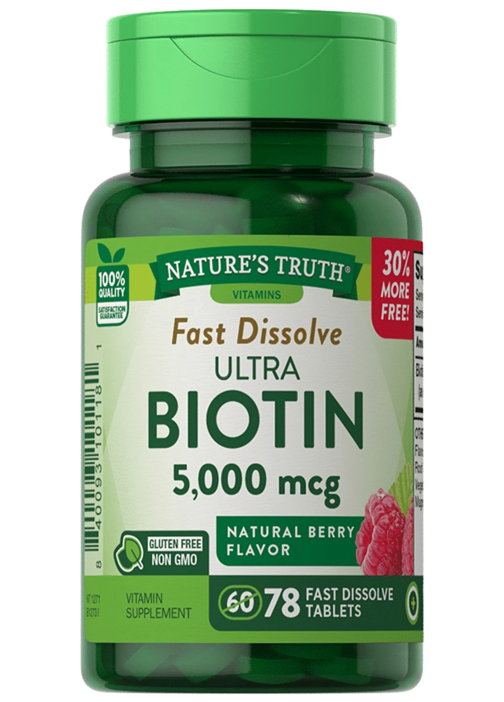 Біотин Ultra Biotin 5000 mcg 78 таблеток Nature's Truth (255409867)