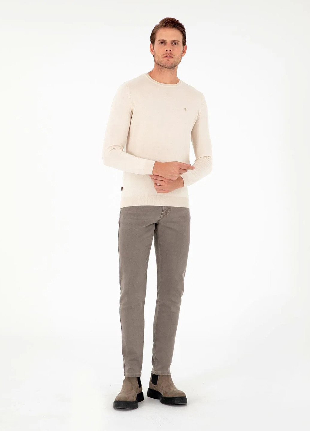 Бежевый демисезонный джемпер джемпер Pierre Cardin