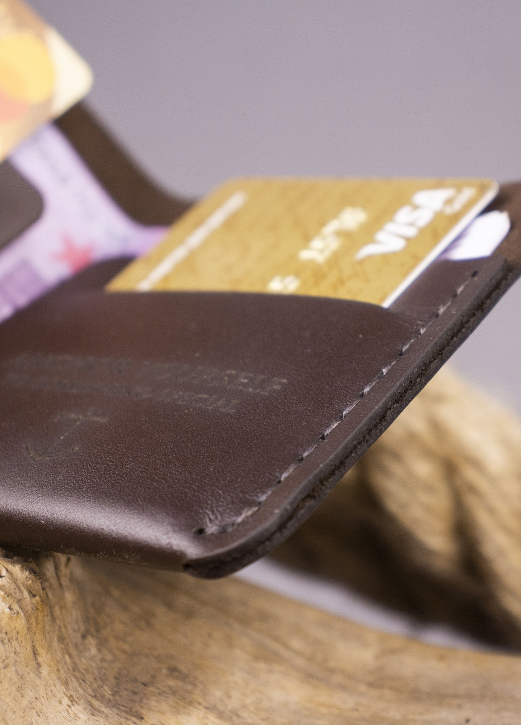 Тонкий дизайнерський гаманець у стилі мінімалізм із натуральної італійської шкіри Anchor Stuff triplet (252664951)