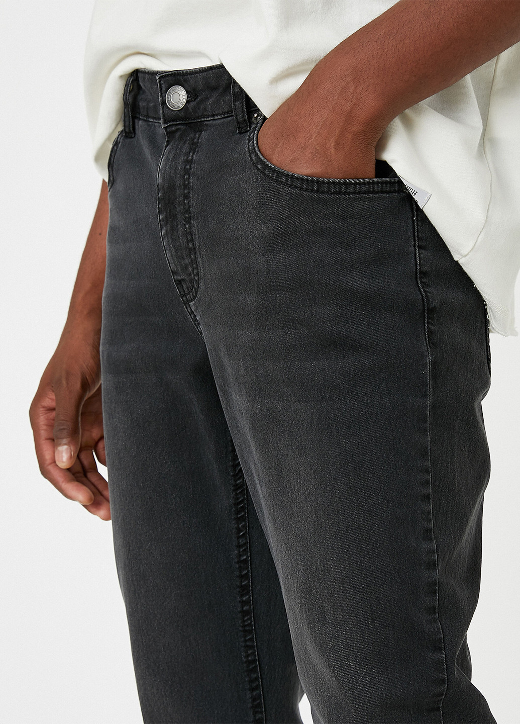 Темно-серые демисезонные прямые джинсы KOTON