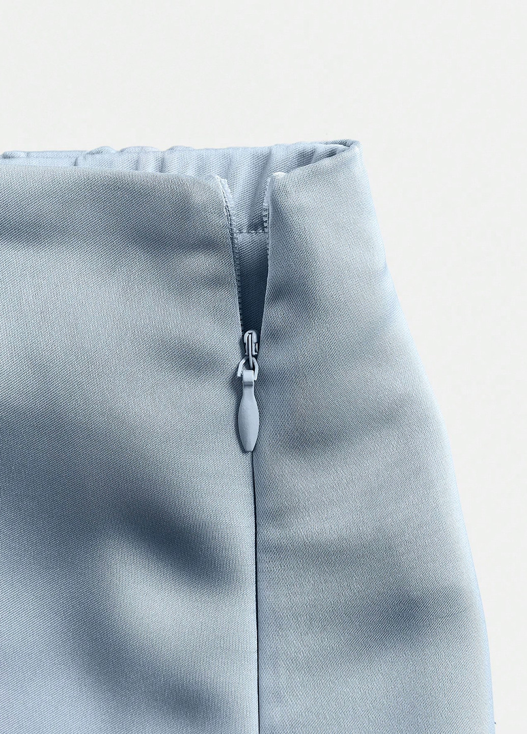 Синяя кэжуал однотонная юбка SHEIN клешированная