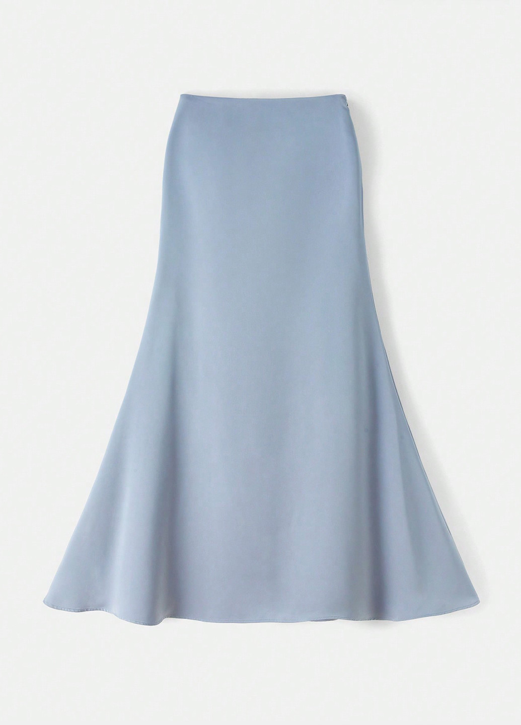 Синяя кэжуал однотонная юбка SHEIN клешированная