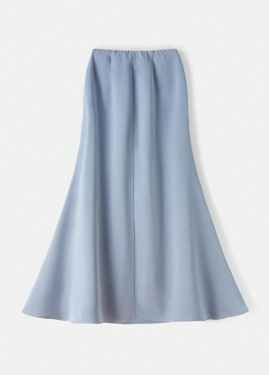 Синяя кэжуал однотонная юбка SHEIN клешированная