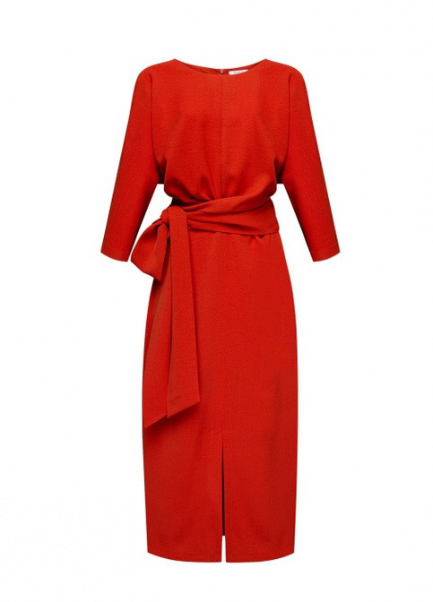 Красное деловое платье LKcostume однотонное