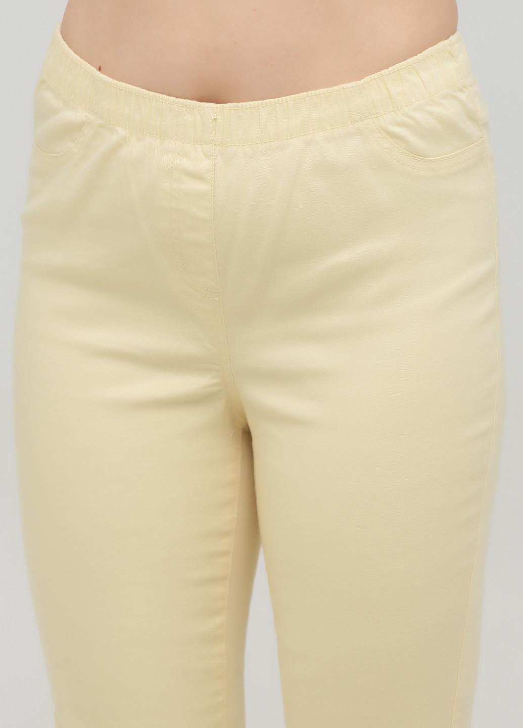 Светло-желтые кэжуал демисезонные зауженные брюки Long Island