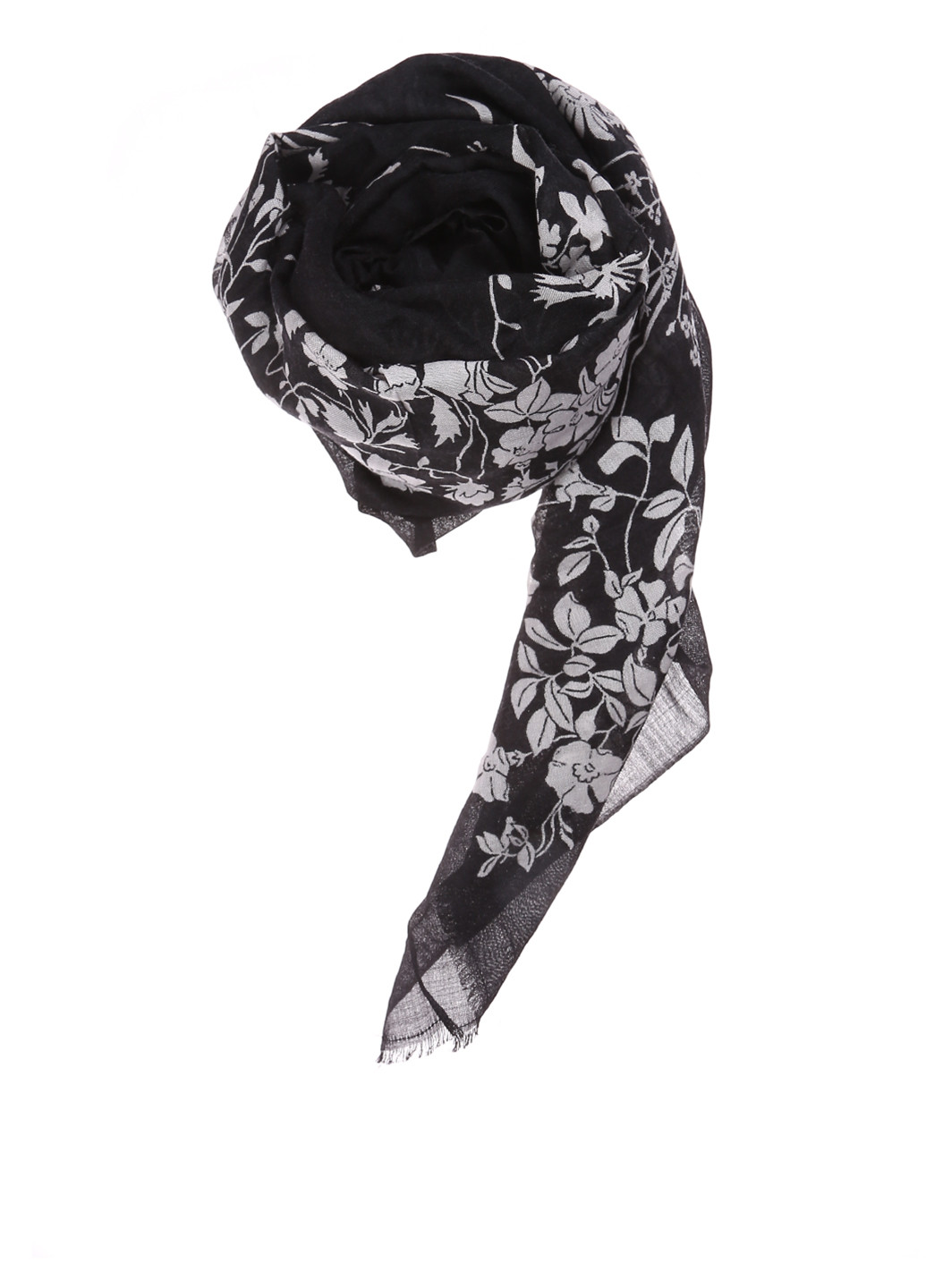 Шарф Becksondergaard цветочный чёрный кэжуал