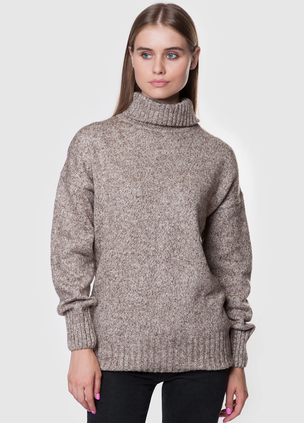 Бежевий демісезонний светр жіночий Arber Roll-neck WL1 WTR-85
