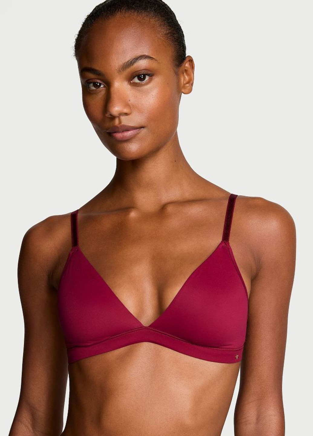 Бордовий демісезонний комплект (бюстгальтер, трусики) Victoria's Secret