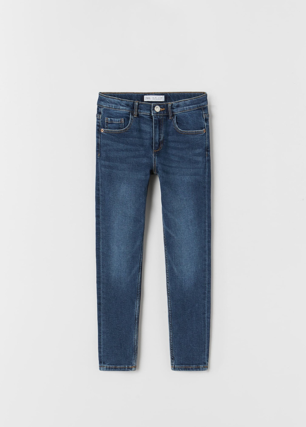 Синие демисезонные скинни джинсы для девочки 7147700407 Zara
