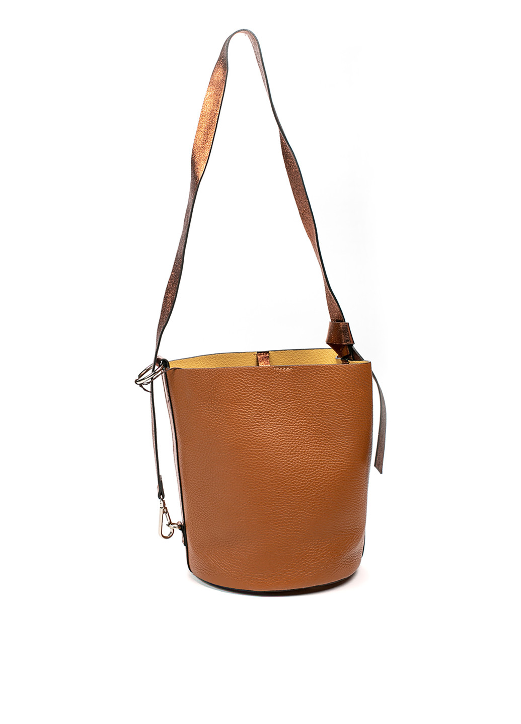 Сумка Italian Bags сумка-мешок однотонная коричневая кэжуал