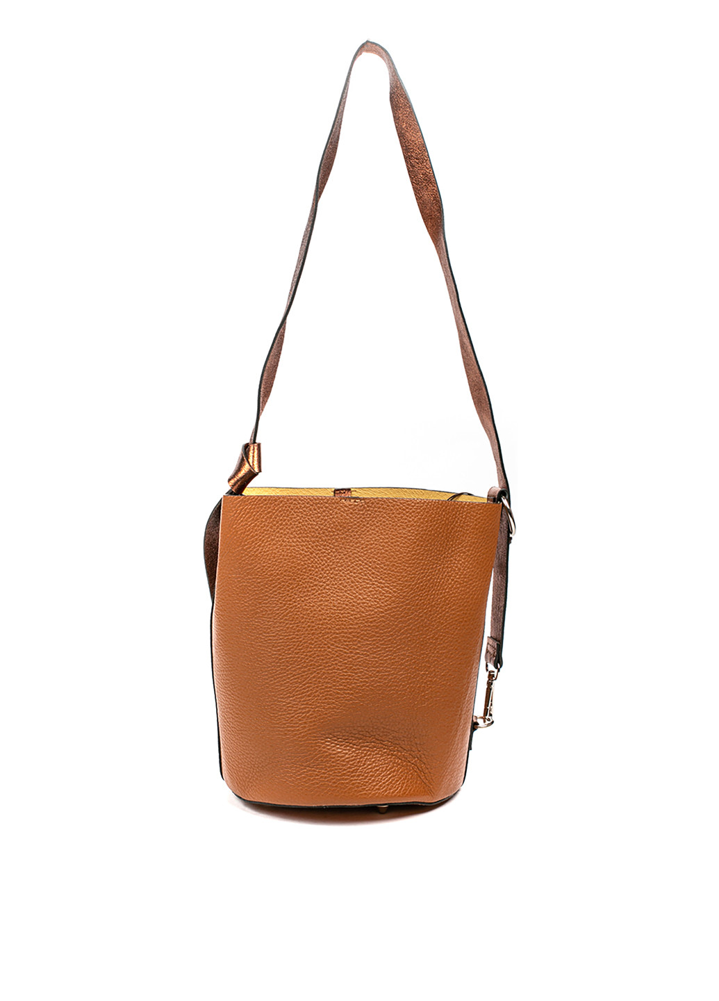 Сумка Italian Bags сумка-мешок однотонная коричневая кэжуал