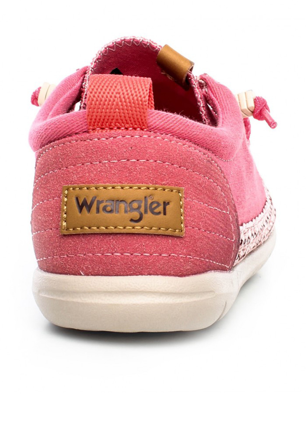 Розовые мокасины Wrangler с логотипом, с белой подошвой