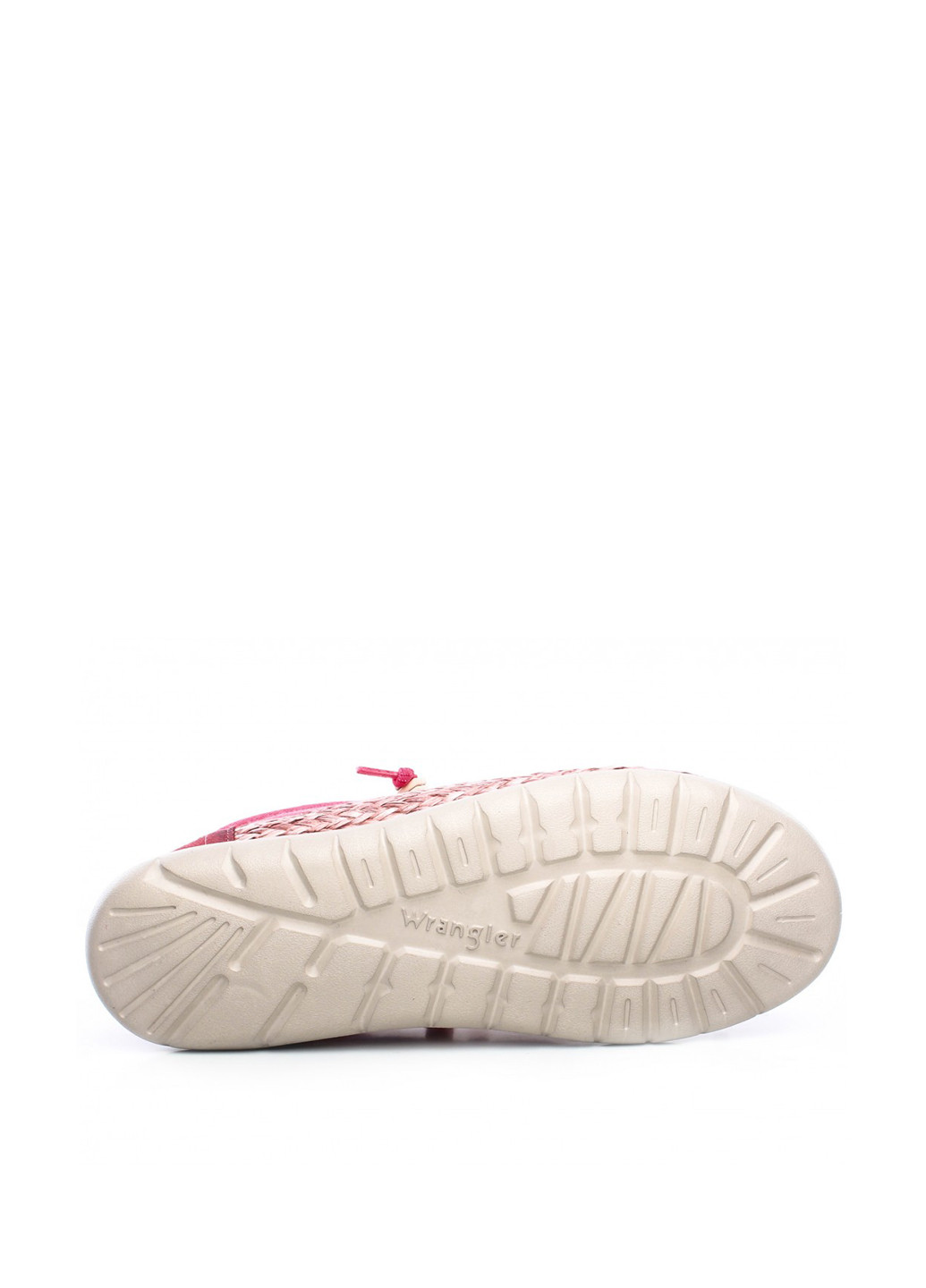 Розовые мокасины Wrangler с логотипом, с белой подошвой