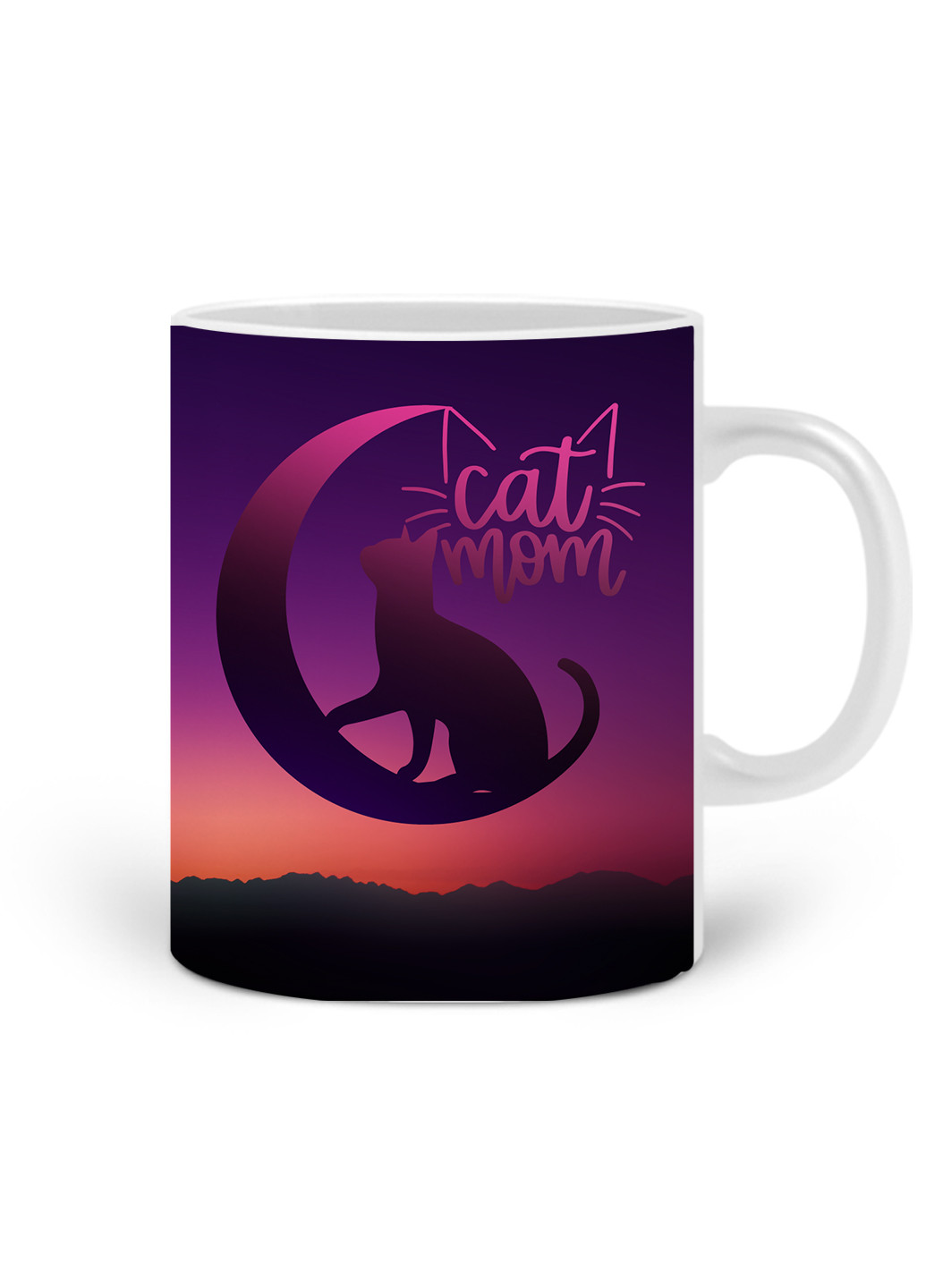 Кружка Cat Mom 330 мл горнятко керамічне (20259-2845) MobiPrint (221743187)