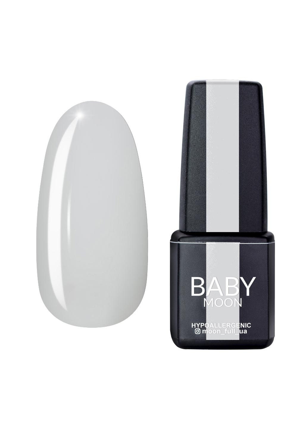 Гель лак BABY Midnight Gel polish, 6 мл №003 білий напівпрозорий з блискітками Moon (251422029)