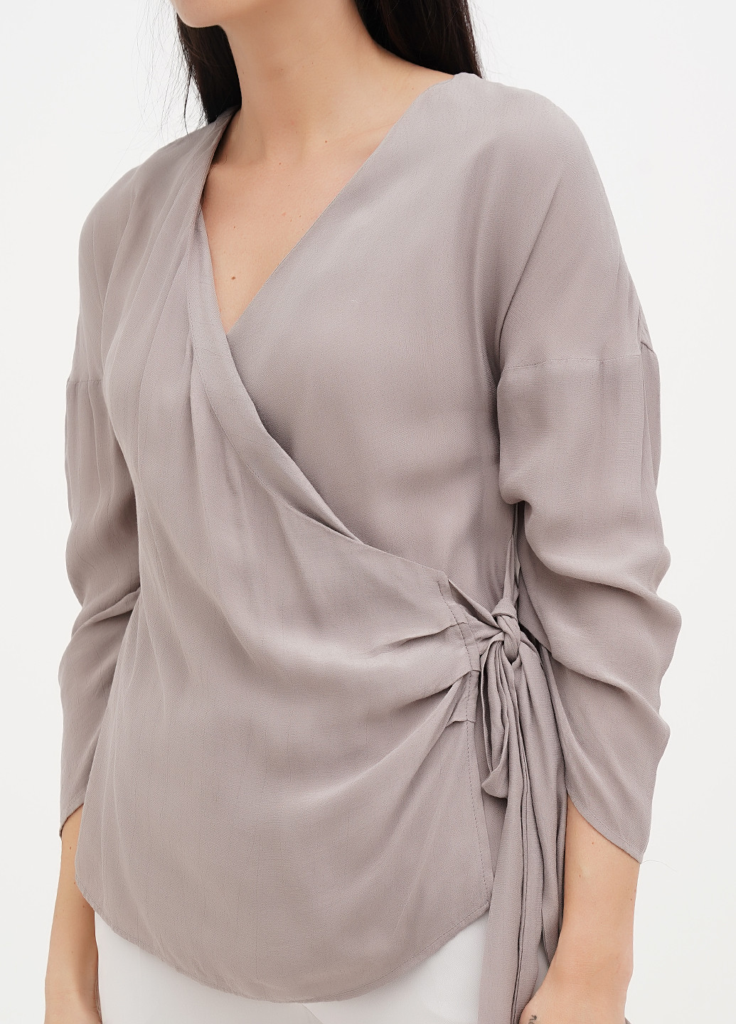 Сіра блуза на запах Zara