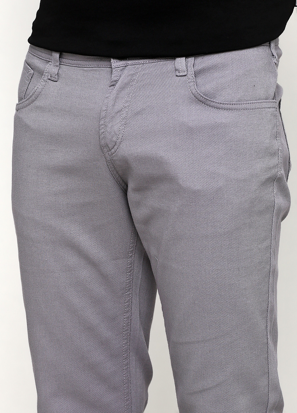Серые кэжуал демисезонные прямые брюки Madoc Jeans