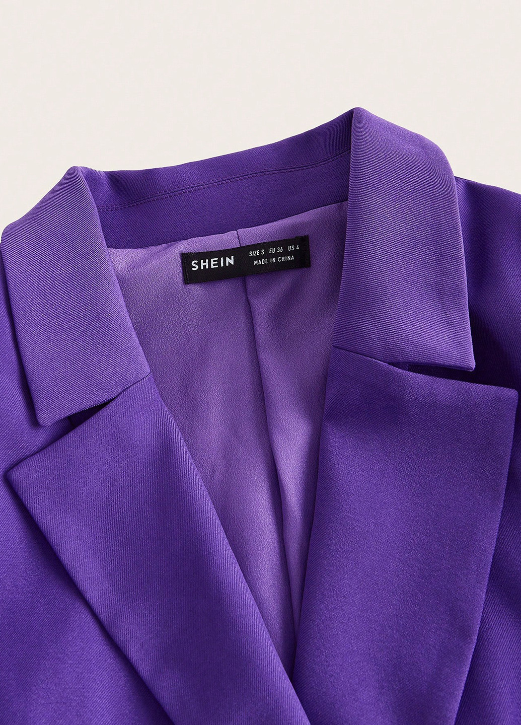 Фиолетовый женский жакет SHEIN однотонный - летний