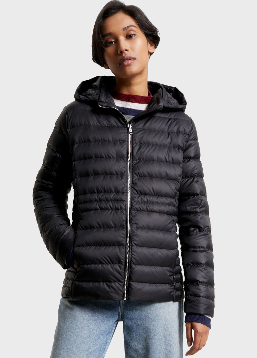 Чорний демісезонний Пуховик Tommy Hilfiger