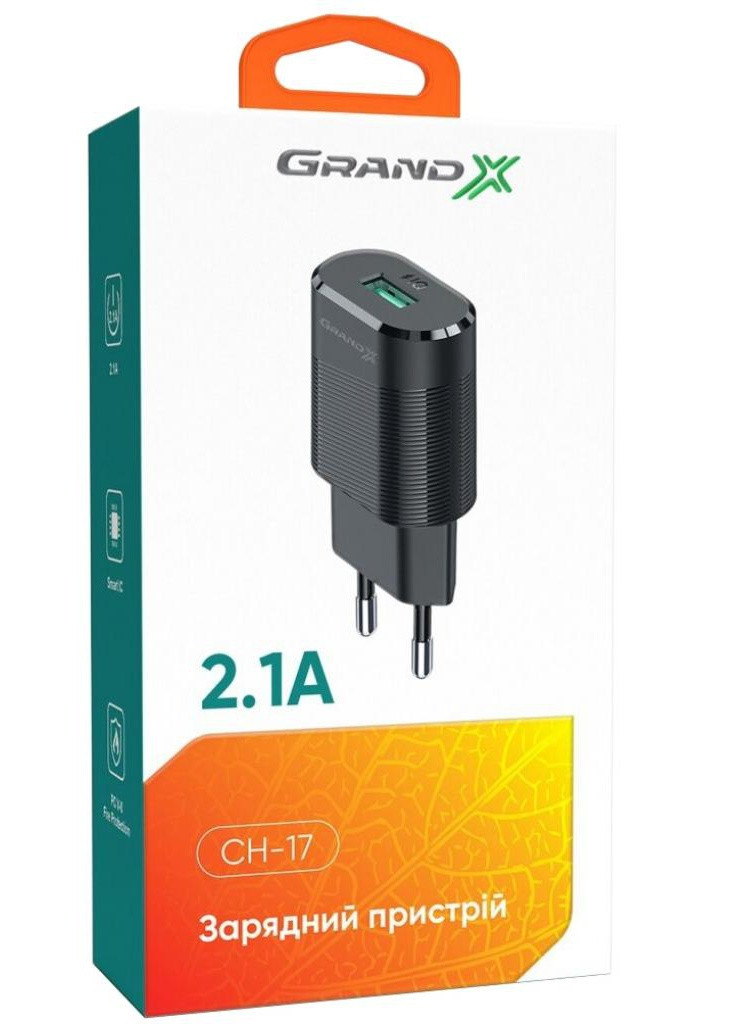 Зарядное устройство CH-17 USB 5V 2,1A (CH-17) Grand-X (216637623)