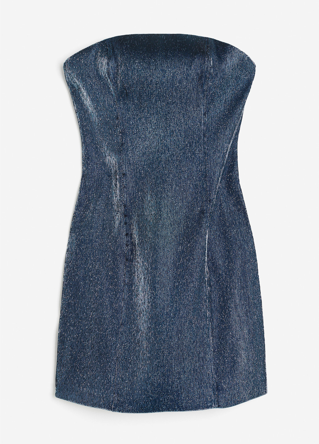 Синя коктейльна, кежуал сукня з відкритою спиною H&M однотонна