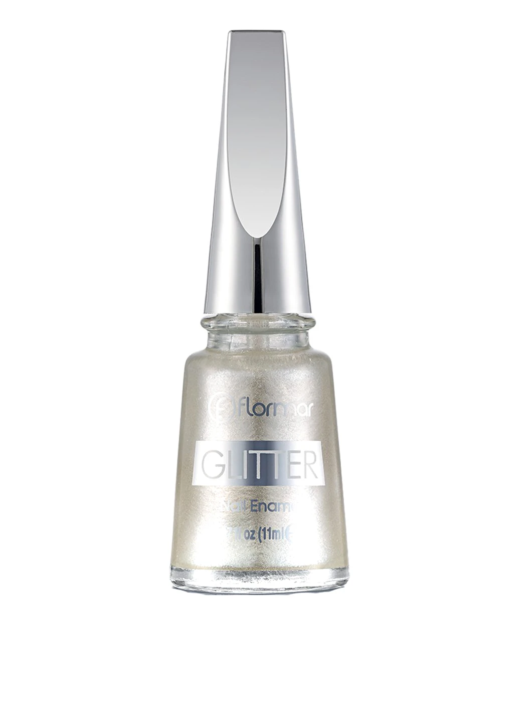 Лак для ногтей глиттерный №gl12 (white pearl), 11 мл Flormar (52255713)