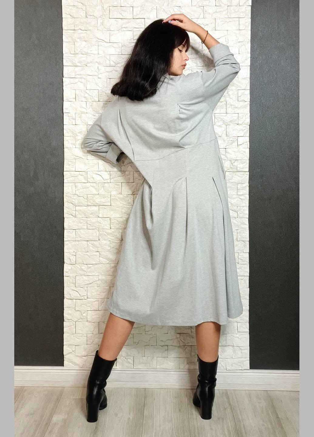 Сіра кежуал сукня оверсайз di classe однотонна