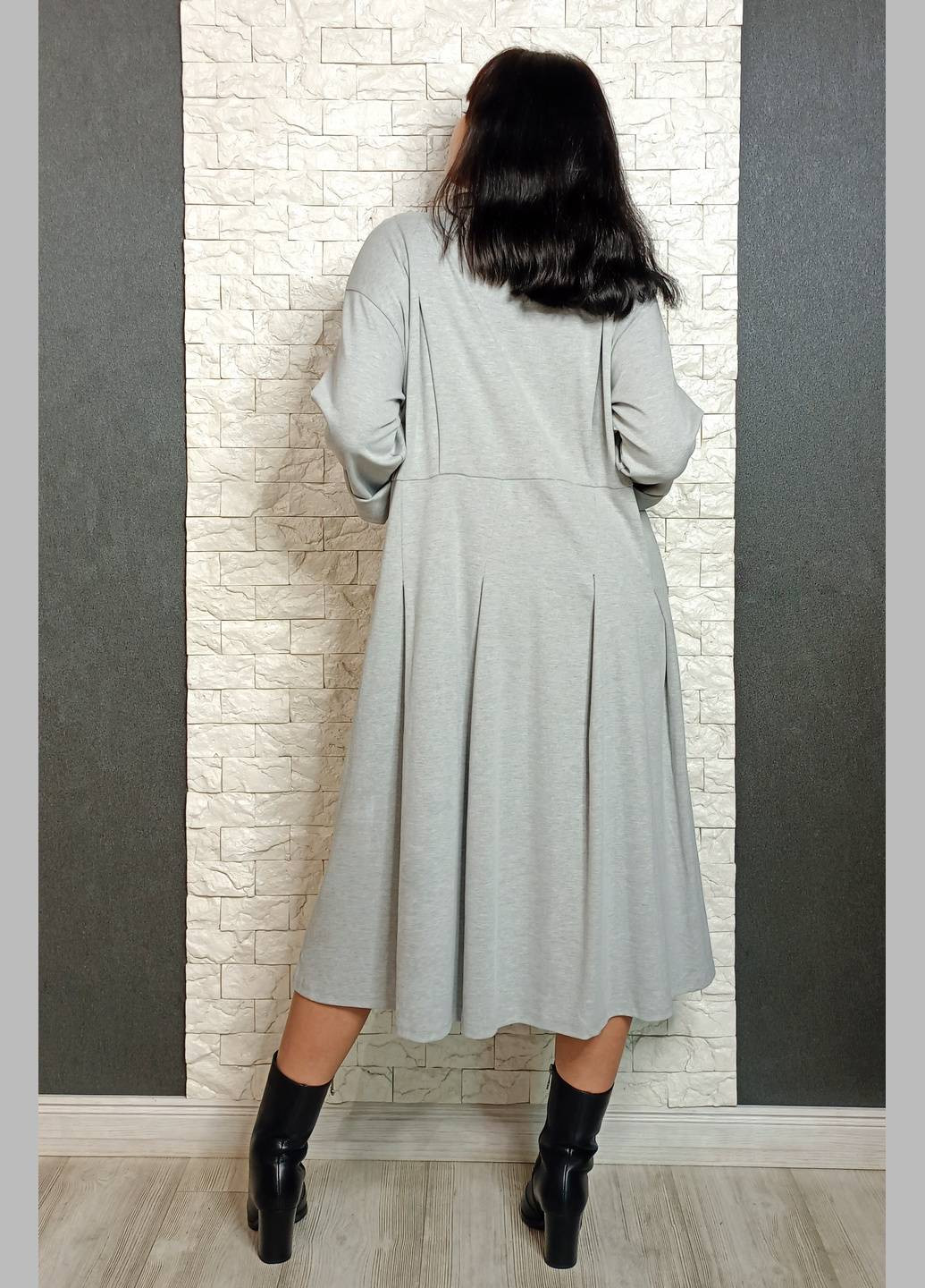 Сіра кежуал сукня оверсайз di classe однотонна