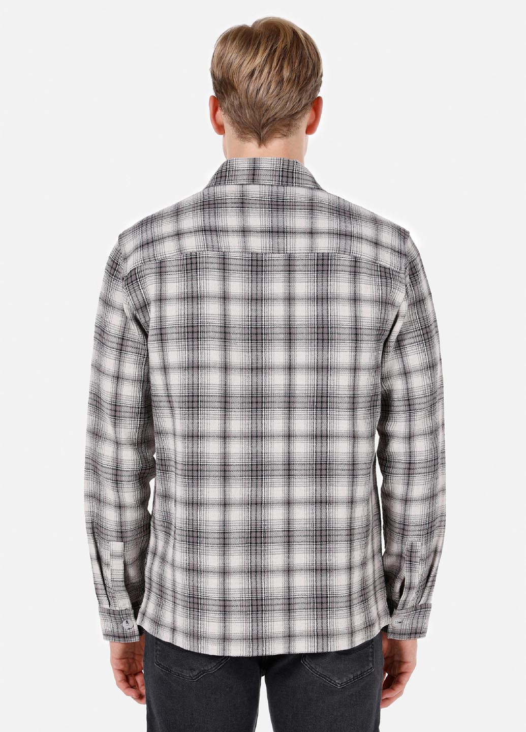 Серая кэжуал рубашка в клетку Colin's