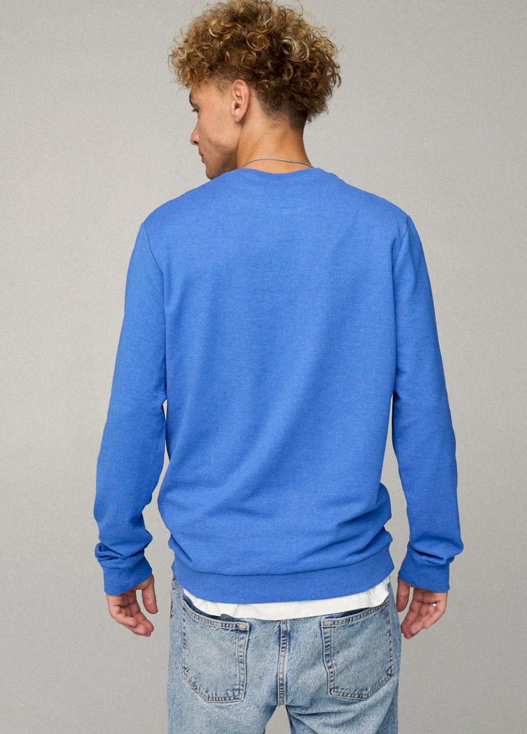 Голубой свитшот мужской basic /no flis/ YAPPI (252386897)