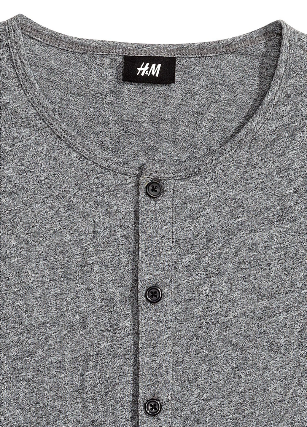 Серый демисезонный кэжуал лонгслив H&M меланж