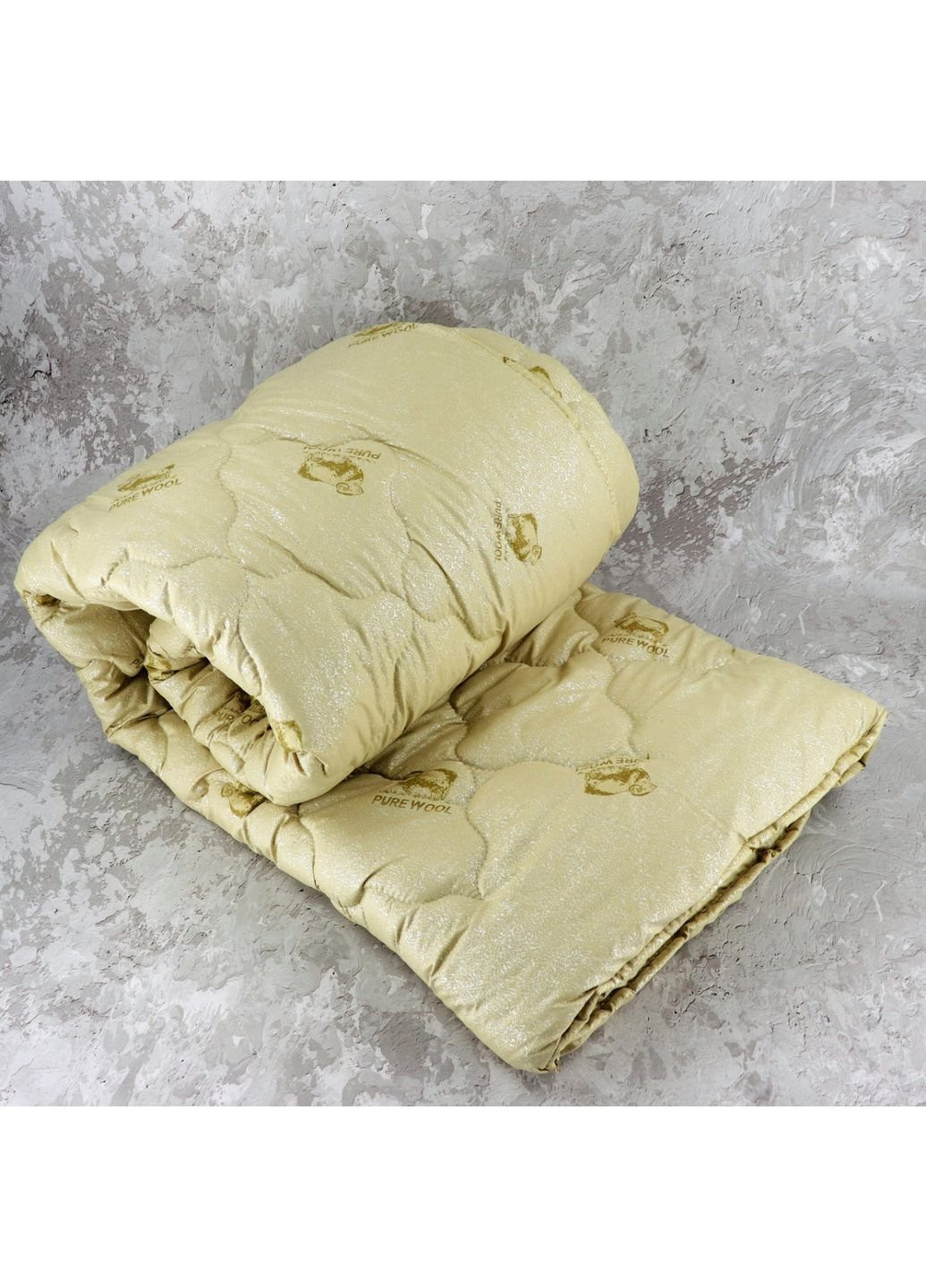 Ковдра закрита вовна овеча (Мікрофібра) PURE WOOL Полуторна 145х210 55081 Moda (253618427)