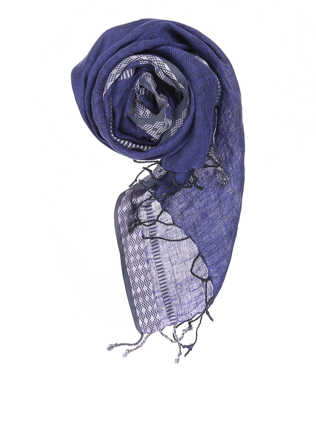 Шарф Becksondergaard рисунок тёмно-синий кэжуал