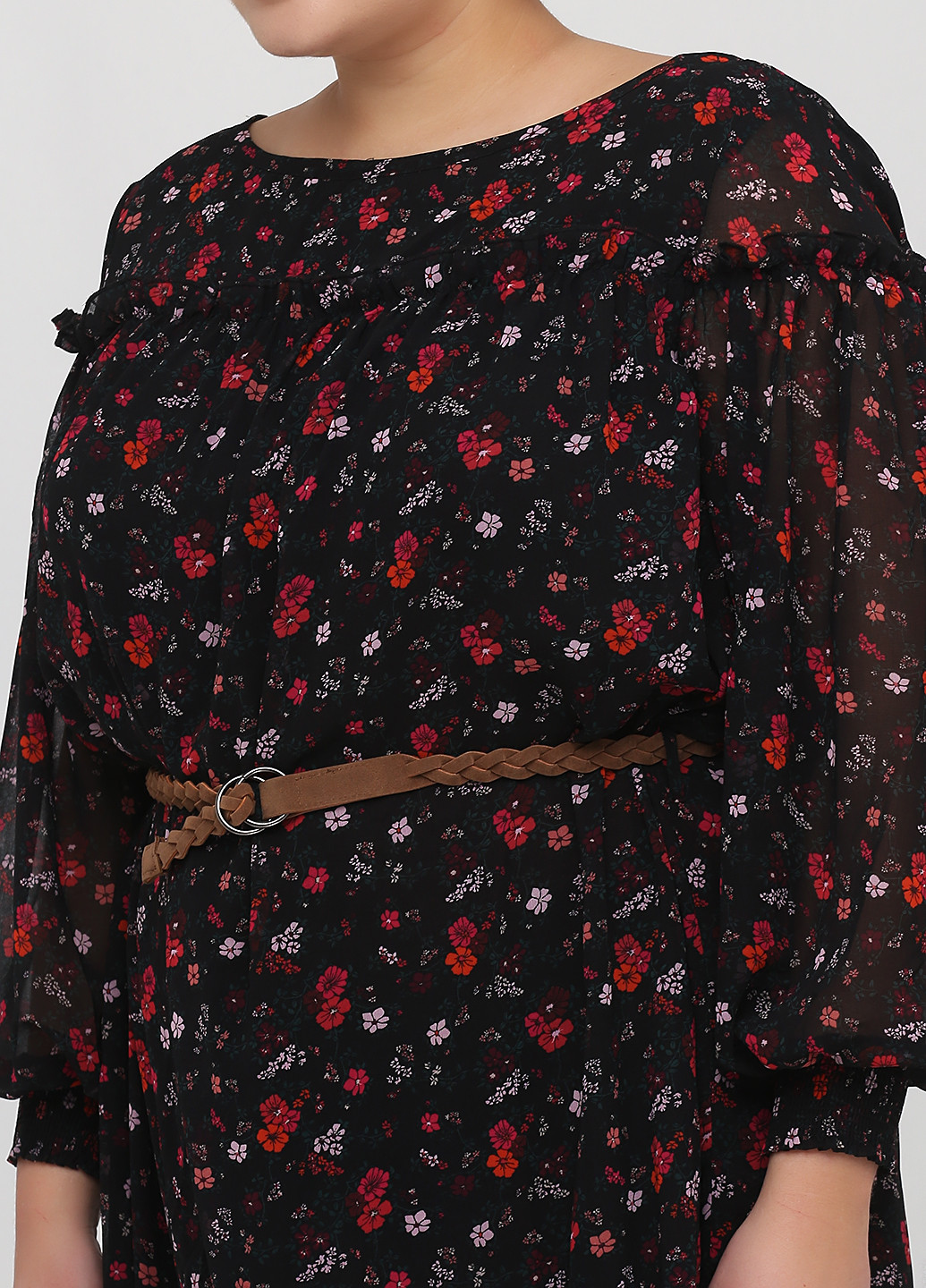 Чорна кежуал сукня а-силует Reserved з квітковим принтом