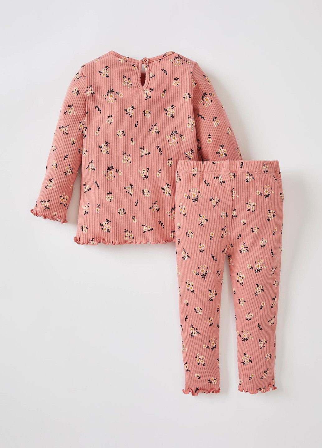 Персиковая всесезон пижама (лонгслив, брюки) лонгслив + брюки DeFacto