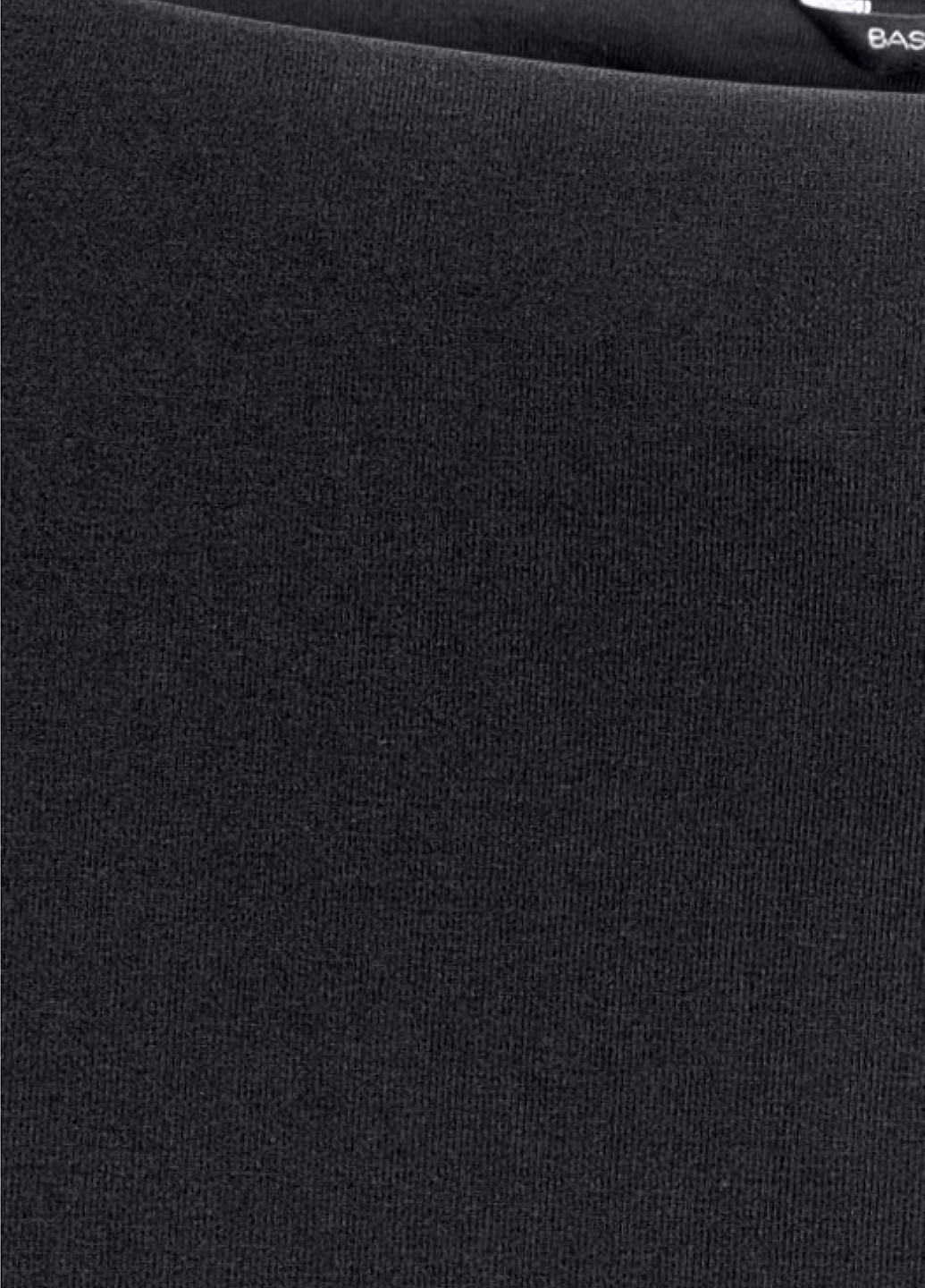 Черная кэжуал однотонная юбка H&M а-силуэта (трапеция), карандаш