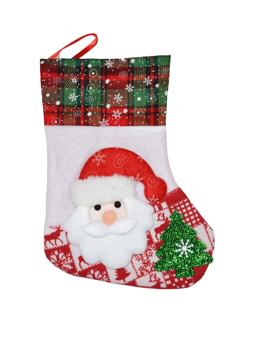 Новорічний носок для подарунків BabyFriends білі