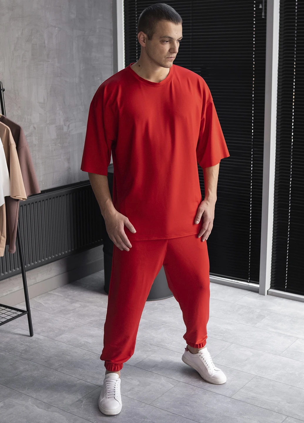 Червоний костюм oversize ShopnGo
