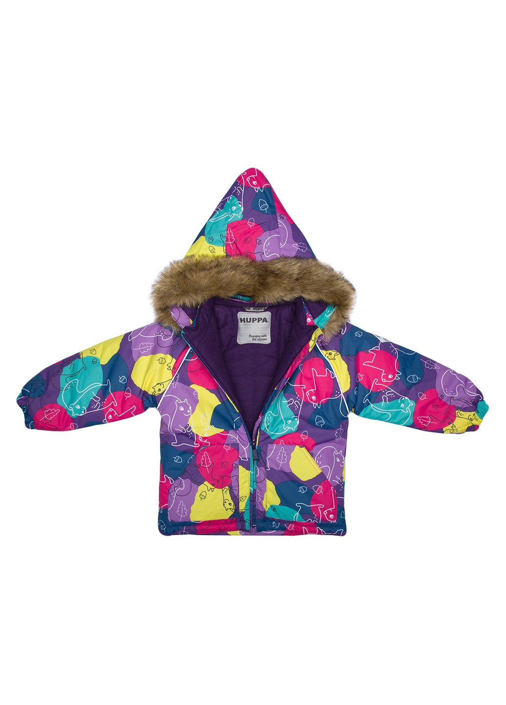 Фіолетовий зимній комплект зимовий (куртка + напівкомбінезон) avery Huppa