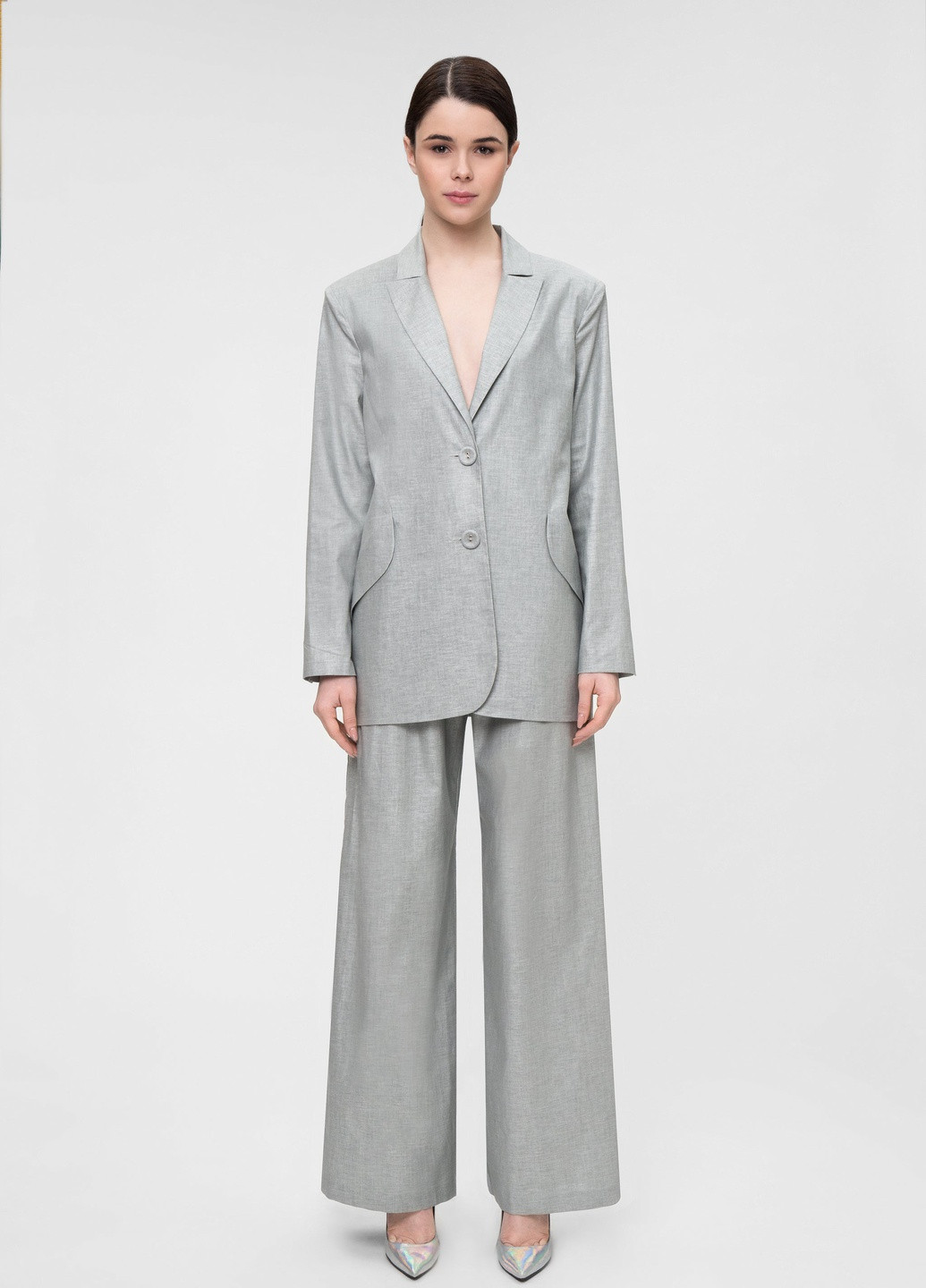 Синий женский жакет Dafna May однотонный - демисезонный